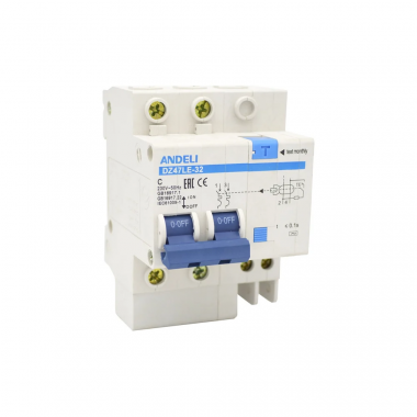 Фотография товара 'Andeli ADL02-602 Диф. автомат ADB3LE-32 2P 16A 30mA тип AC х-ка B 6kA'