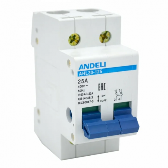 Фотография товара 'Andeli ADL04-022 выключатель нагрузки AHL30-125 1P 80 A'